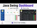 Light Dark Dashboard in Java Swing Modern UI Design Step-by-Step Tutorial Source Code