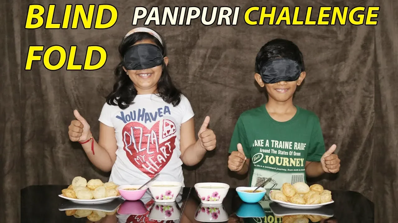 The Blindfold GOLGAPPA Challenge / Panipuri Eating Competetion   Kids VS GOLGAPPA