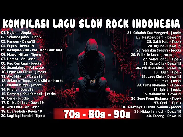 Download MP3 Lagu Slow Rock Indonesia Populer Era '90 an| Hujan -  Utopia |  Hampa -  Ari Lasso | Kangen - Dewa19