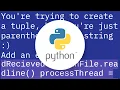 Python Threading String Arguments