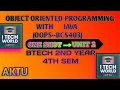 OOPs with Java Unit 2 One Shot and Allied Branches BCS403 B Tech AKTU 2nd Year 4th Sem