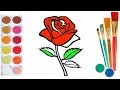 How to draw a rose Coloring Pages Roses Coloring Book for Kids
