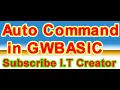 Auto command in GWBASIC By Sir Ali Raza