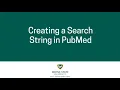 Lagu Building a Search String in PubMed