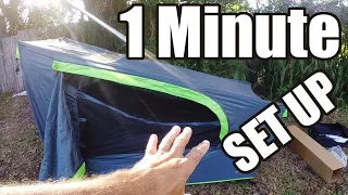 Ozark Trail One Person Cot Tent Set Up Assembly and Review