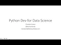 Python for Data Science - 1 Functions CSV