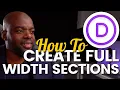 Divi Theme Tutorial - How to create full width sections