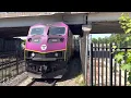 MBTA Greenbush bound Commuter Rail train arriving at
