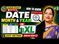 How to get DATE MONTH YEAR in Excel easy formula track Xl tutorial