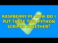 Raspberry Pi How do I put these two python scripts together