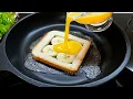 Download Lagu Giet gewoon het ei op het brood en het resultaat zal verbluffend zijn!Het favoriete recept van de