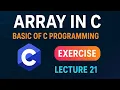 Arrays in C Programming Array Exercises Basic of C Programming MasteringComputerSkills