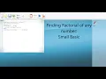 Program to find factorial of any given number Small Basic