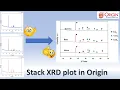 Stack XRD graph in origin
