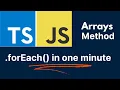 ForEach Array Method Typescript Javascript Tutorial