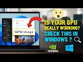 How to Check if Your Laptop Graphics Card is Working or Not GPU Usage Check in Windows