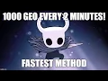 Hollow Knight - 1000 Geo Every 2 Minutes Fastest Method