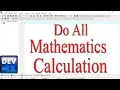Do all mathematic calculation like sum sub mul div in c