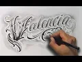 Dibujando Chicanas VALENCIA Drawing Chicano Lettering - Nosfe Ink Tattoo dibujos tatuajes