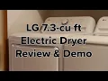 LG 7 3-cu ft Electric Dryer ENERGY STAR Review How To Use