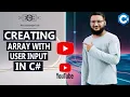 How To Create OR Initialize Array With User Input In C C Array Initialize C