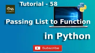 Passing List to Function in Python Tutorial - 58 Python Tutorial