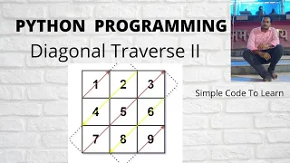 Python Diagonal Traverse Program II Leetcode 498 Matrix Diagonally Interview Questions