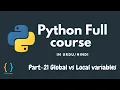 Python Tutorial for Beginners - Global and local variable in Python