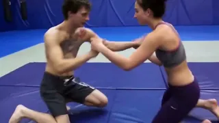 Mixed Wrestling super Girl Beats Boy Mixed Wrestling