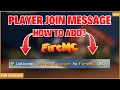 Player Join Message Like FireMC Server Plugin Custom Join Messages Plugin Tutorial