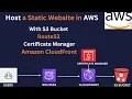 Project Host a Static Website in AWS using S3 bucket Route53 Certificate Manager CloudFront