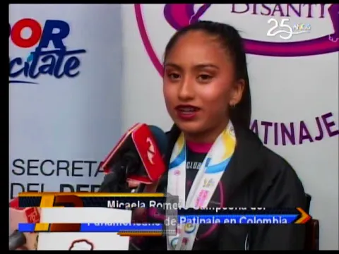 Micaela Romero campeona del Panamericano de Patinaje en Colombia