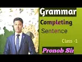 Grammar Completing Sentence