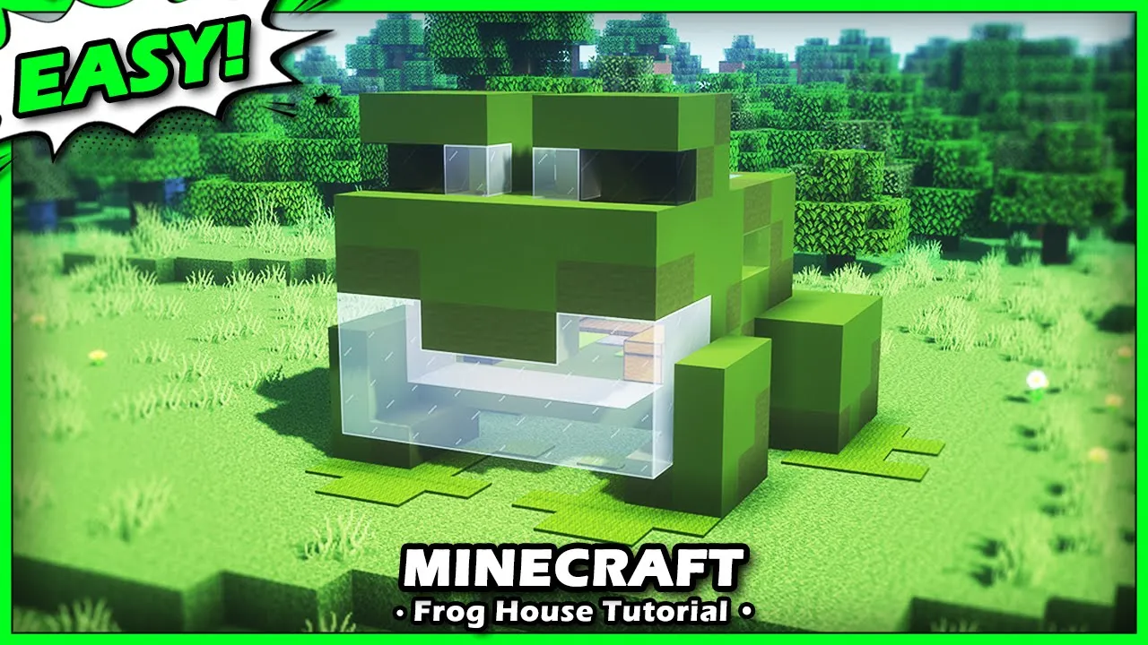 Minecraft: FROG HOUSE (Easy) How to Build Tutorial