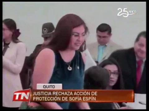 Justicia rechaza acción de protección de Sofía Espín