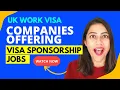 UK Companies hiring 2023 with WORK VISA sponsorship | How to search UK JOBS From Your Home Country