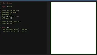 Simple Game in Python Turtle - Ball Bounce