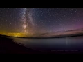 Stunning Milky Way time-lapse photobombed by Aurora Borealis