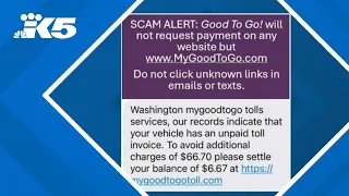 A scam text message posing as the Good To Go service is targeting Washington drivers