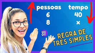 REGRA DE TRÊS SIMPLES - GRANDEZAS DIRETA E INVERSAMENTE PROPORCIONAIS - Matemática básica