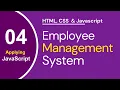 Final JavaScript - Employee Management System HTML CSS JavaScript Project for Beginners