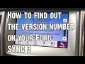 How to find out what version your Ford SYNC 3 is at