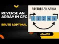 Reverse an array java reverse of array telugu DSA java reverse an array gfg