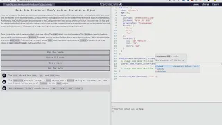 Basic Data Structures Modify an Array Stored in an Object
