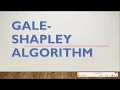 Gale-Shapley Algorithm English