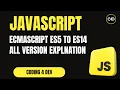 What is ECMAScript JavaScript Versions Explained ES5 to ES2023