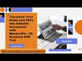 Transform Your Notes and PDFs into Editable Documents with MassivePix AI Powered OCR Tool