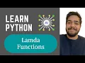 Python From Scratch Part 8 Lambda Functions