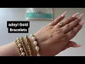 Trying Gold Bracelet Stack ADOYI Beaded Bracelet Set Review First Impressions