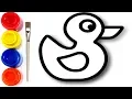 Learn Colors with Ducks Coloring Pages for Kids and Children Educational